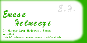 emese helmeczi business card